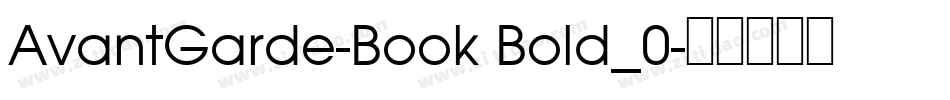 AvantGarde-Book Bold_0字体转换